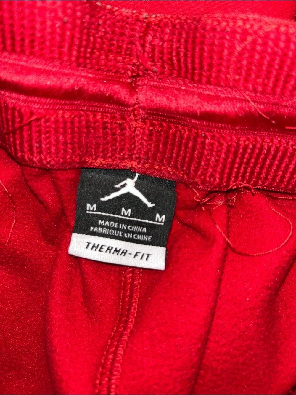 Jordan Men’s Red Jogger Pants w/ Black Jumpman